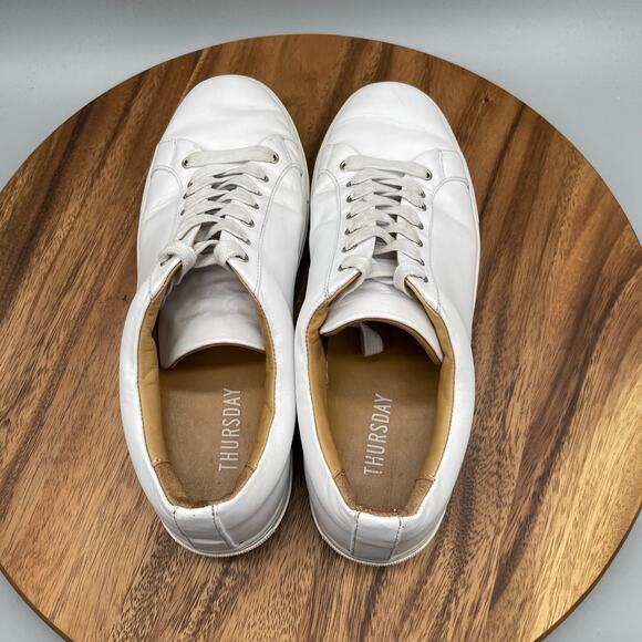 Thursday Boot Co Shoes Womens 11 White Leather Casual Walking Comfort Sneakers - Picture 5 of 8